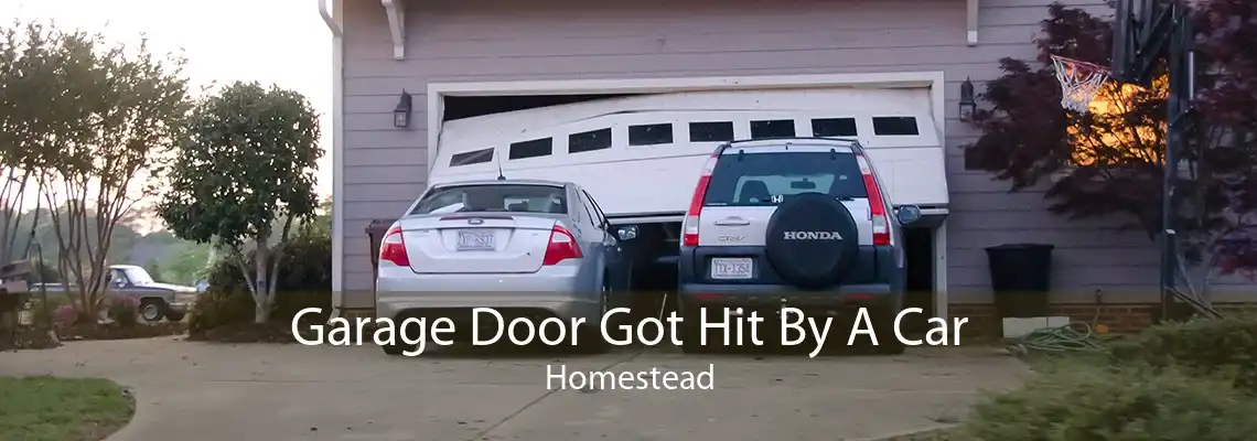 Garage Door Got Hit By A Car Homestead