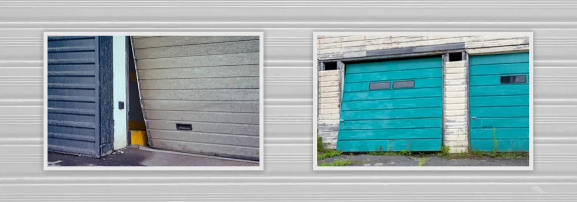 Crooked Aluminum Garage Door Repair in Homestead