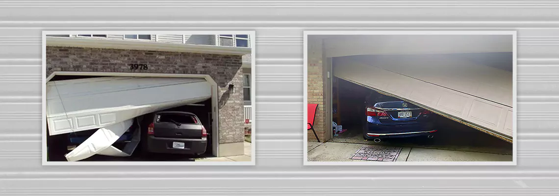 Repair Commercial Garage Door Got Hit By A Car in Homestead